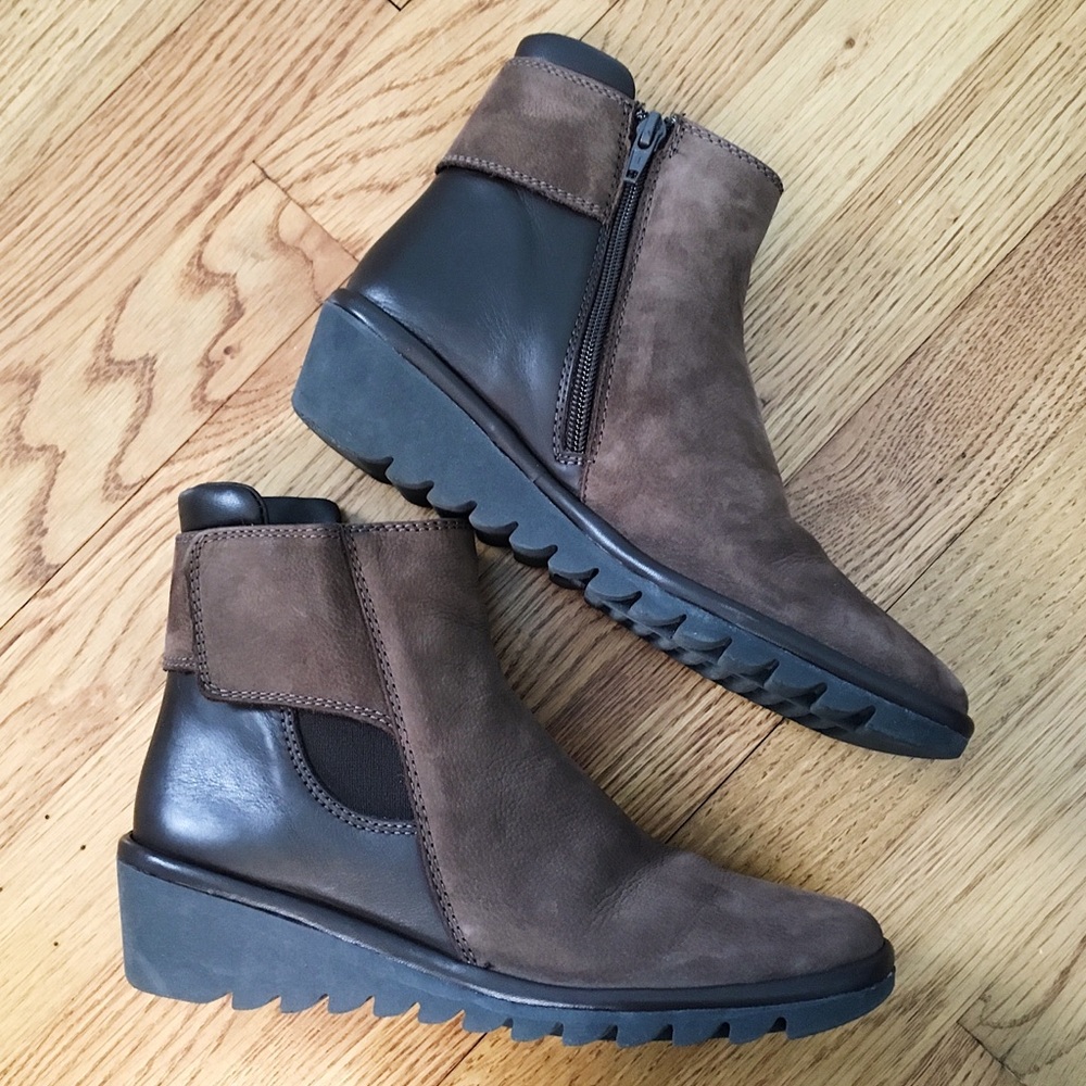 brown fall booties